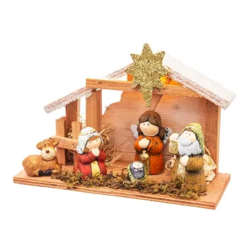 Decoratiune luminoasa maro cu model de Craciun - Casa Seleccion imagine