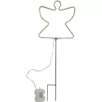 Decoratiune luminoasa neagra de Craciun Neon Angel - Star Trading imagine