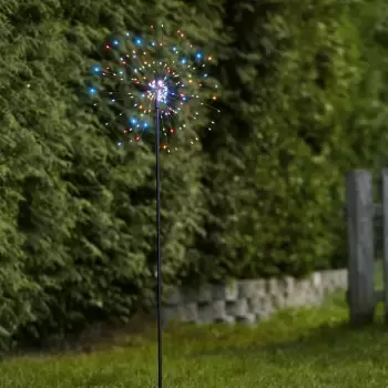 Decoratiune luminoasa reincarcabila pentru exterior Star Trading Outdoor Firework Rumio, inaltime 110 cm imagine