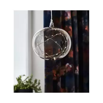 Decoratiune luminoasa suspendata de Craciun Markslojd Lina, o 18 cm, gri imagine