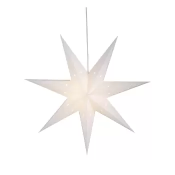 Decoratiune luminoasa suspendata de Craciun Markslojd Saturnus, inaltime 75 cm, alb imagine