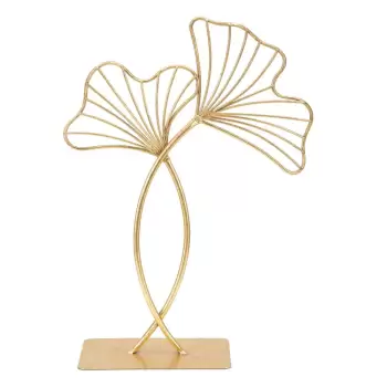 Decoratiune Mauro Ferretti Leaf Glam, inaltime 35 cm, auriu imagine