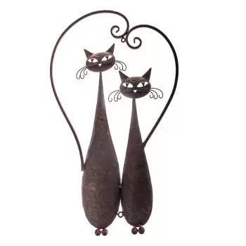 Decoratiune metalica de perete Dakls Cats imagine