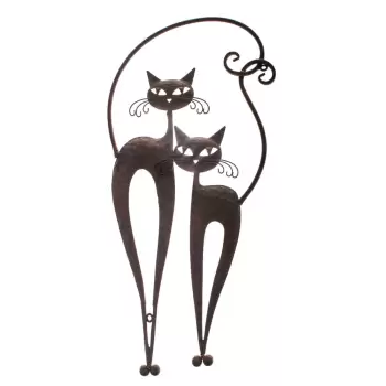 Decoratiune metalica de perete Dakls Cats II imagine