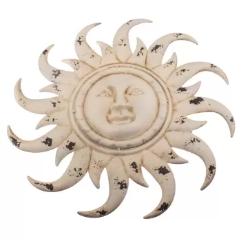 Decoratiune metalica pentru perete Dakls Sun, alb imagine