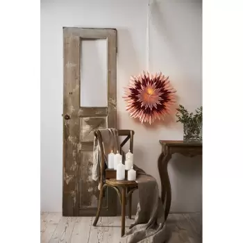 Decoratiune pentru Craciun Star Trading Ice, roz, o 60 cm imagine
