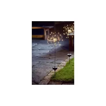 Decoratiune solara LED cu diode albe pentru exterior Star Trading Firework, inaltime 100 cm imagine