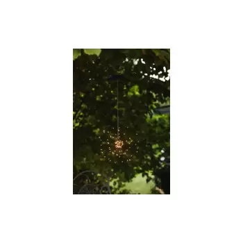 Decoratiune solara LED suspendata cu diode albe Star Trading Firework, inaltime 50 cm imagine