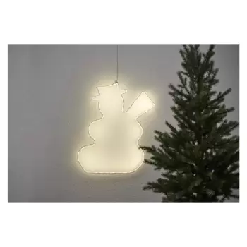Decoratiune suspendata luminoasa cu LED Star Trading Lumiwall Snowman, inaltime 50 cm imagine
