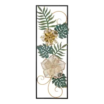 Decoratiune suspendata metalica Mauro Ferretti Campur -A-, 31 x 90 cm, motive florale imagine