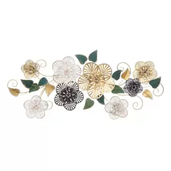 Decoratiune suspendata metalica Mauro Ferretti Campur -B-, 118 x 58 cm, motive florale imagine