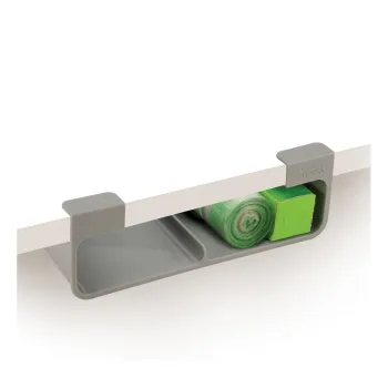 Dispenser pentru prosoape de bucatarie din hartie si folie de aluminiu gri suspendat din plastic CupboardStore - Joseph Joseph imagine