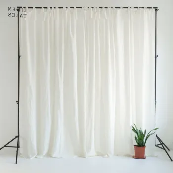 Draperie alba 140x170 cm Night Time - Linen Tales imagine