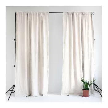Draperie alba 140x170 cm Night Time - Linen Tales imagine