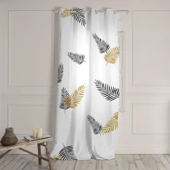 Draperie alba 140x300 cm Foliage - Blanc imagine