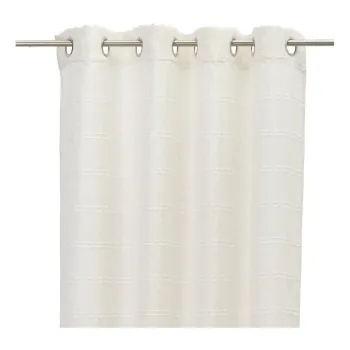 Draperie alba/bej din amestec de in 140x260 cm Nodes - Casa Seleccion imagine