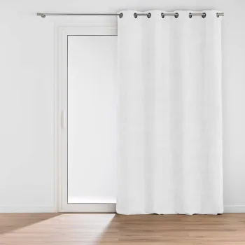 Draperie alba din janilie 140x260 cm Leo - douceur d'interieur imagine