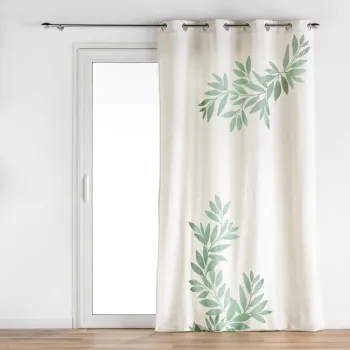 Draperie alba/verde 140x260 cm Nymphea - douceur d'interieur imagine