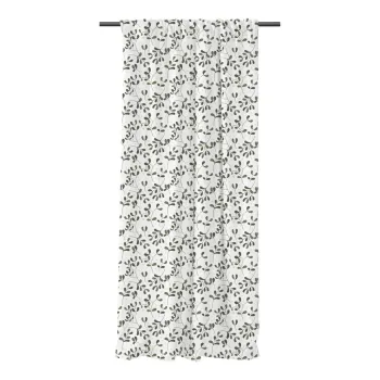 Draperie alba/verde din bumbac satinat 110x250 cm Santa Likes Mistletoe - Butter Kings imagine