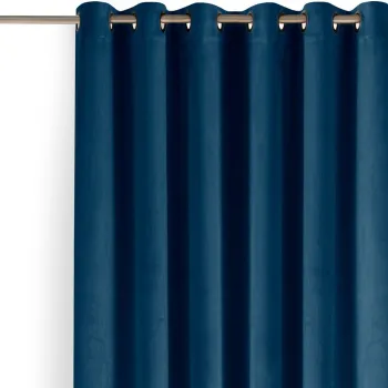 Draperie albastra dimout (semi-opaca) din catifea 200x270 cm Velto - Filumi imagine
