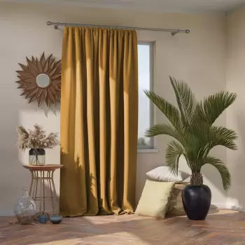 Draperie AmeliaHome Pleat, 140 x 270 cm, galben mustar imagine