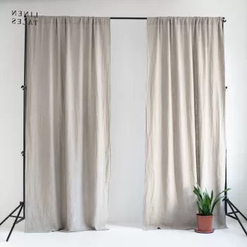 Draperie bej 140x170 cm Night Time - Linen Tales imagine
