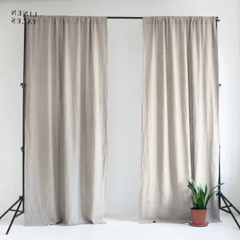 Draperie bej 140x300 cm Night Time - Linen Tales imagine