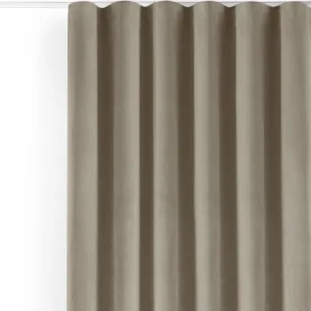 Draperie bej dimout (semi-opaca) din catifea 400x175 cm Velto - Filumi imagine