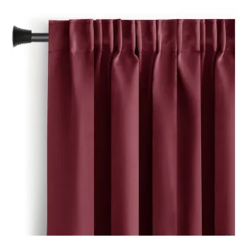 Draperie burgundy blackout/termoizolanta 140x245 cm Pleat - Restilo imagine