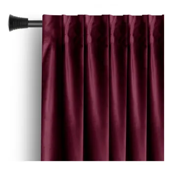 Draperie burgundy dimout (semi-opaca) din catifea 140x245 cm Pleat - Restilo imagine