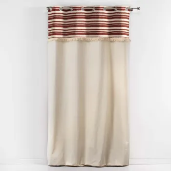 Draperie caramizie-in culoare naturala din bumbac 140x240 cm Atlas - douceur d'interieur imagine