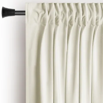 Draperie crem dimout (semi-opaca) din catifea 140x245 cm Pleat - Restilo imagine
