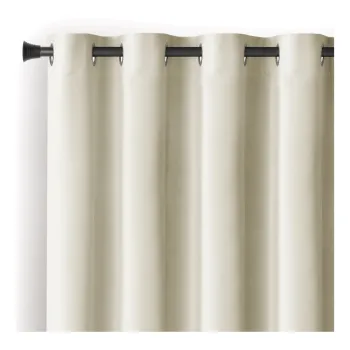 Draperie crem dimout (semi-opaca) din catifea 140x270 cm Eyelets - Restilo imagine