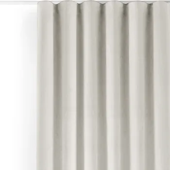 Draperie crem dimout (semi-opaca) din catifea 400x270 cm Velto - Filumi imagine
