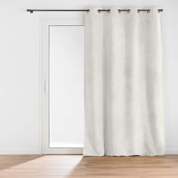 Draperie crem din microflanel 140x240 cm Flanela - douceur d'interieur imagine