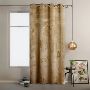 Draperie cu suprafata de catifea AmeliaHome Velvet, 140 x 245 cm, galben mustar imagine