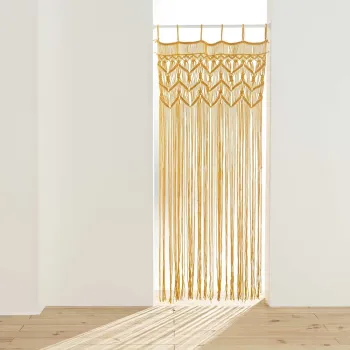 Draperie galbena 90x200 cm cu prindere la usa Macarena - douceur d'interieur imagine
