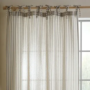 Draperie gri 140x183 cm Zanzibar Woven Stripe aEURPineapple Elephant imagine