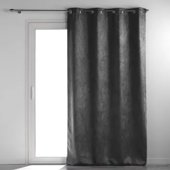Draperie gri antracit blackout din catifea 135x280 cm Melodie - douceur d'interieur imagine