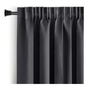 Draperie gri antracit blackout/termoizolanta 140x270 cm Pleat - Restilo imagine