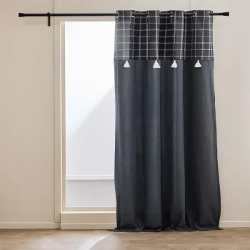 Draperie gri antracit din amestec de bumbac 140x240 cm Everest - douceur d'interieur imagine