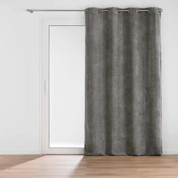 Draperie gri antracit din janilie 140x260 cm Leo - douceur d'interieur imagine