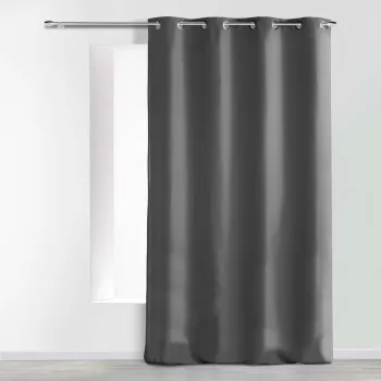 Draperie gri antracit din microfibra 140x280 cm Absolu - douceur d'interieur imagine