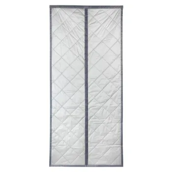 Draperie gri/argintie termoizolanta 80x200 cm cu prindere la usa - Maximex imagine