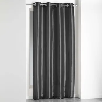 Draperie gri inchis din microsatin 140x240 cm Shana - douceur d'interieur imagine