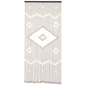 Draperie in culoare naturala din bambus 90x200 cm cu prindere la usa Rhombus - Maximex imagine