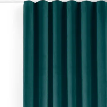 Draperie in culoarea petrolului dimout (semi-opaca) din catifea 530x270 cm Velto - Filumi imagine