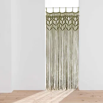 Draperie kaki 90x200 cm cu prindere la usa Macarena - douceur d'interieur imagine