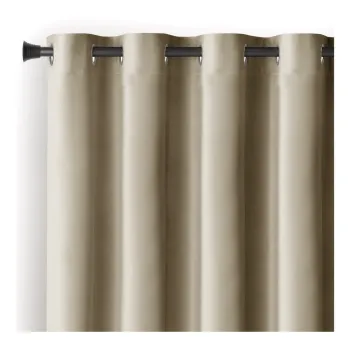 Draperie maro/bej dimout (semi-opaca) din catifea 140x270 cm Eyelets - Restilo imagine