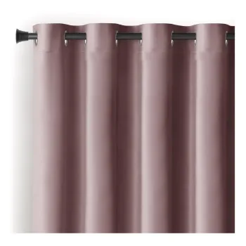 Draperie maro deschis dimout (semi-opaca) din catifea 140x270 cm Eyelets - Restilo imagine